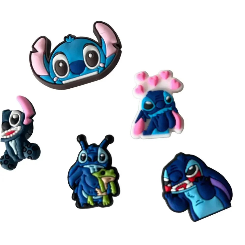 NEW Lilo Stitch SHOE CHARMS 8pc for Croc Shoes Backpacks Zippers Project 626